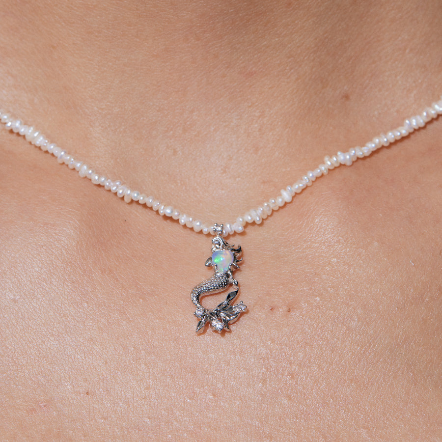 Mermaid / Opal Pearl Necklace