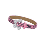 Paradise / Pave Flower Buckle Belt Bracelet