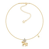 Paradise / Metal Pony Pave Star Chain Necklace