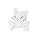 YVMIN Paradise floral cat incense holder with intricate floral design and cat figure, perfect for holding incense sticks.