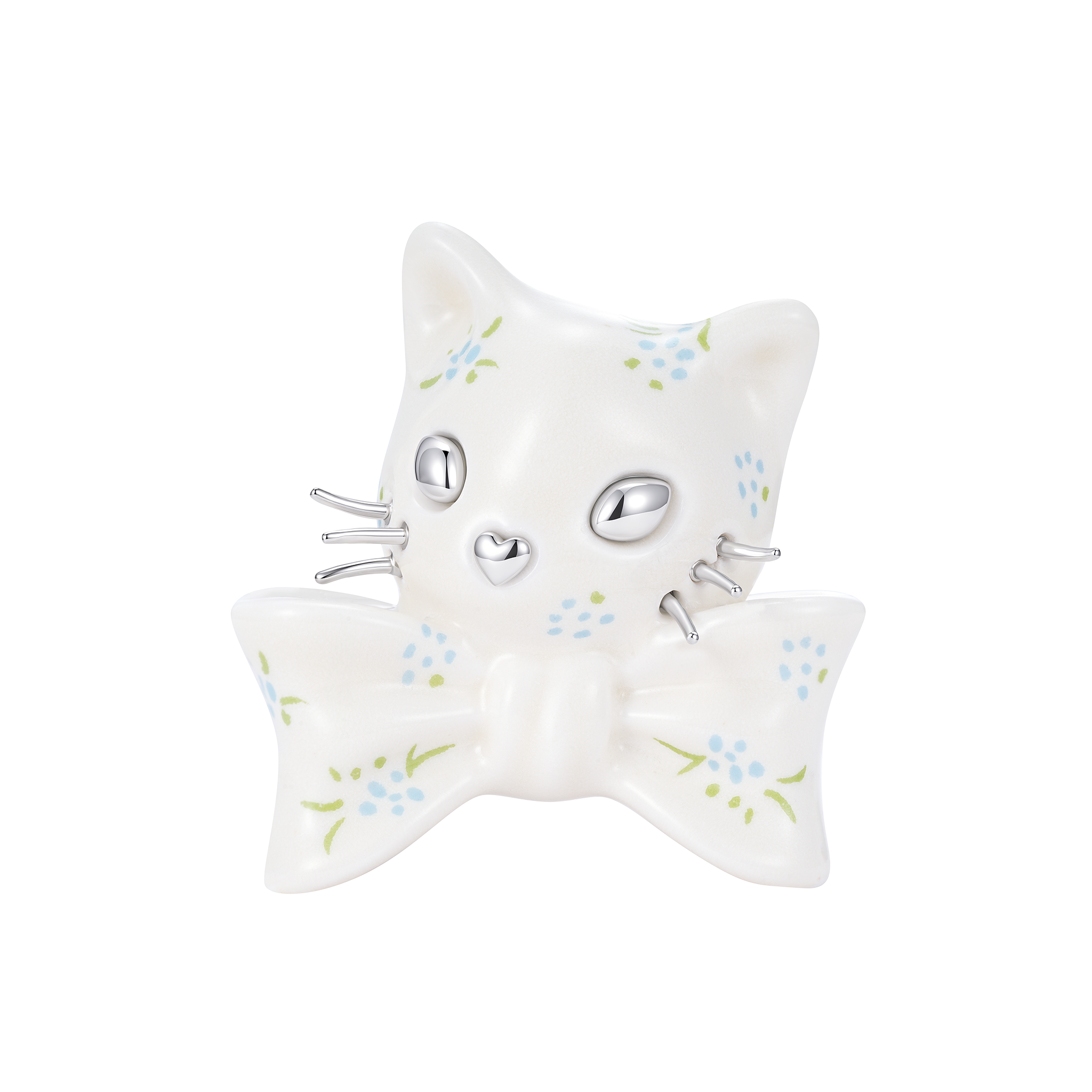 YVMIN Paradise floral cat incense holder with intricate floral design and cat figure, perfect for holding incense sticks.