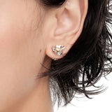 Ripple / Heart Shaped Flower Earring