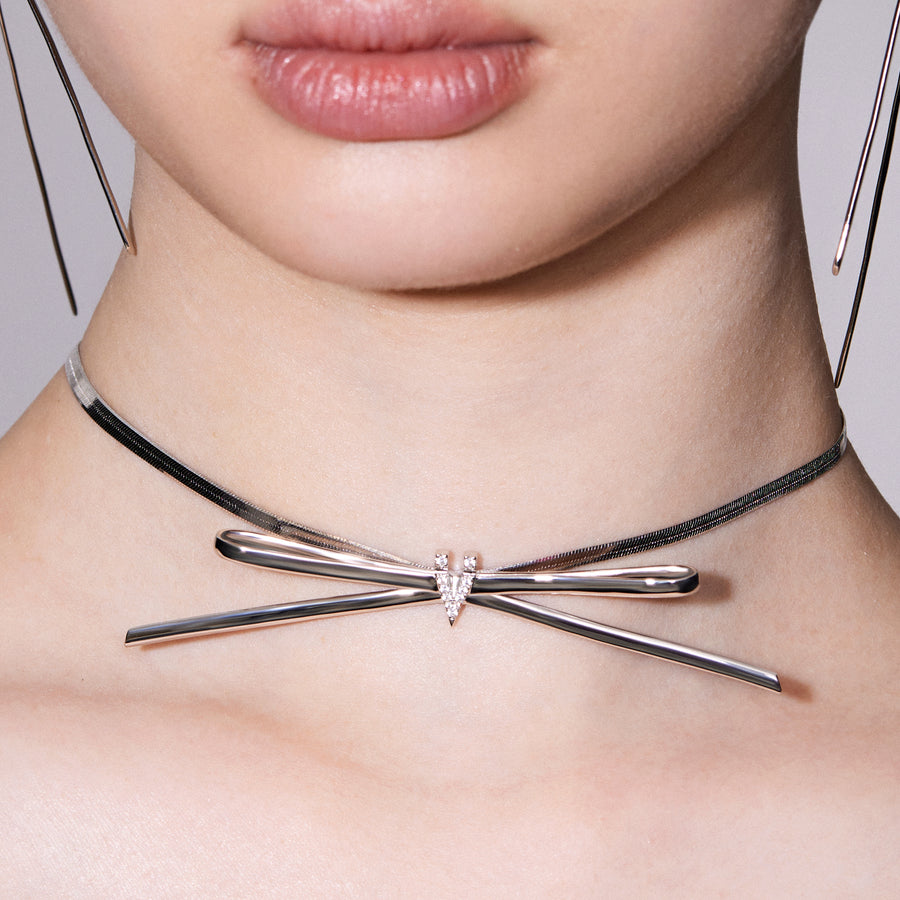 Ripple / Straight Bowknot Chocker