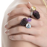 Paradise / Mulberry Gemstone Open Ring