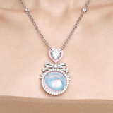 YVMIN X Ashley Williams Mourning Necklace with dark sculptural pendant on a chain