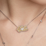 Paradise / Greeting Bear Beaded Necklace