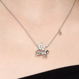 Paradise / Metal Pony Pave Star Chain Necklace