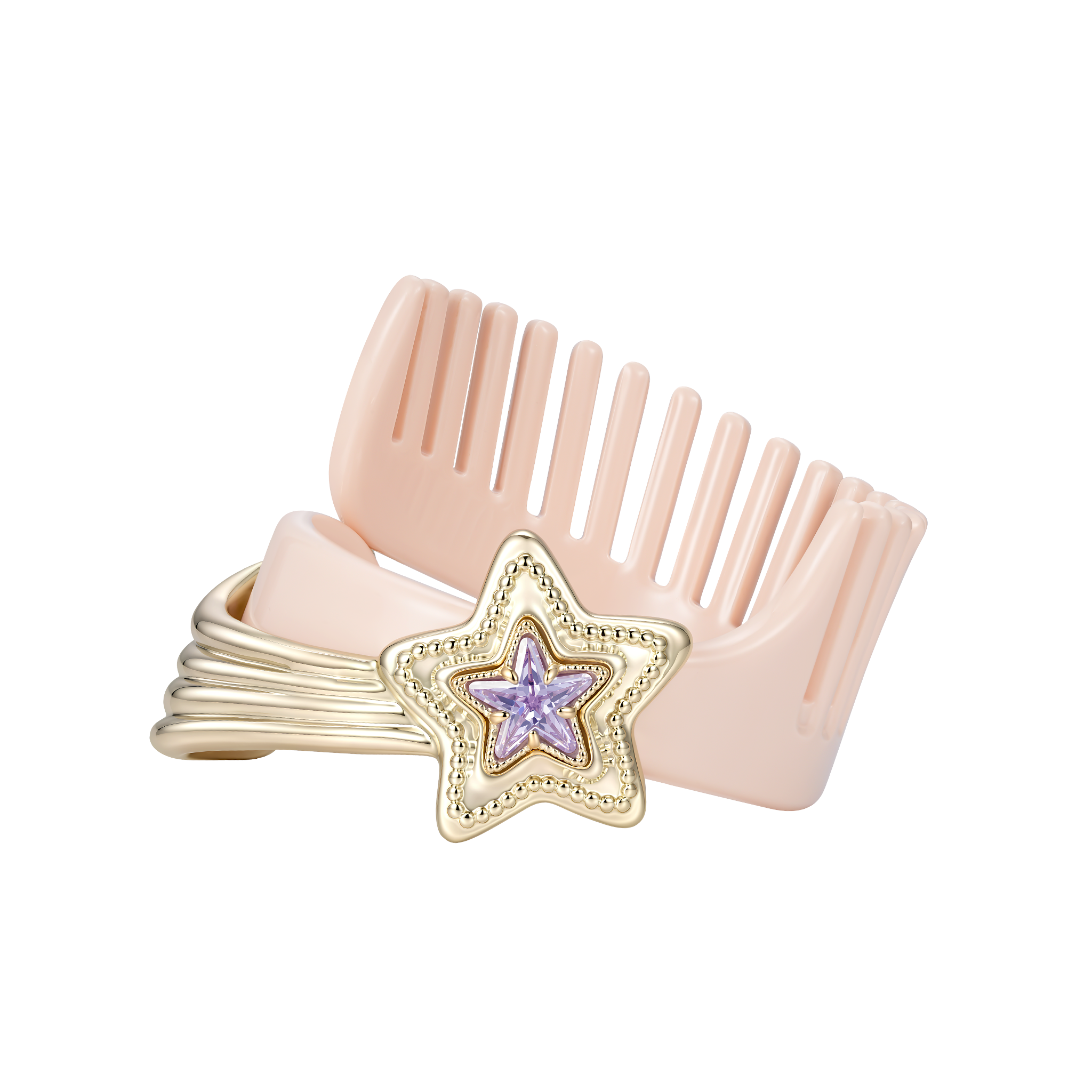 YVMIN X Ashley Williams Meteor Comb Bracelet with silver meteor and comb details