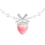 Paradise / Strawberry Crystal Chain Necklace