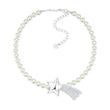 Paradise / Long Tail Shooting Star Hair Clip Pearl Necklace
