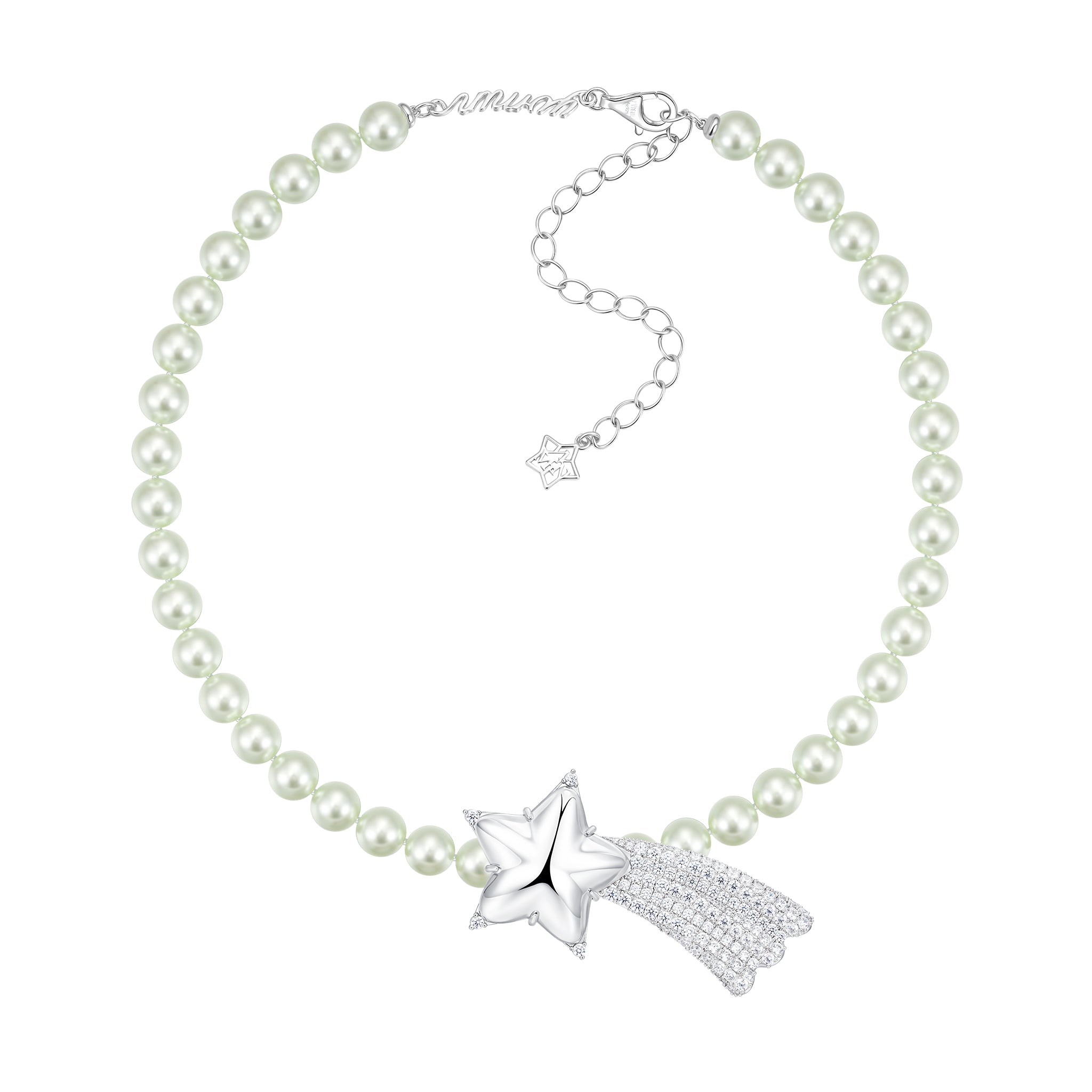 Paradise / Long Tail Shooting Star Hair Clip Pearl Necklace
