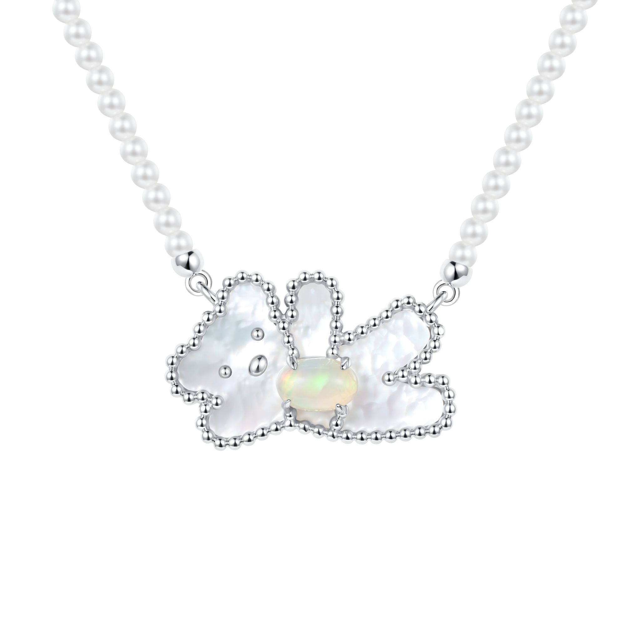 Paradise / Greeting Bear Beaded Necklace