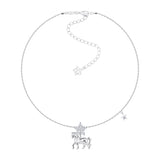 Paradise / Metal Pony Pave Star Chain Necklace