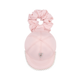 Orchard / Pearl-Trim Fabric Hat Hair Tie