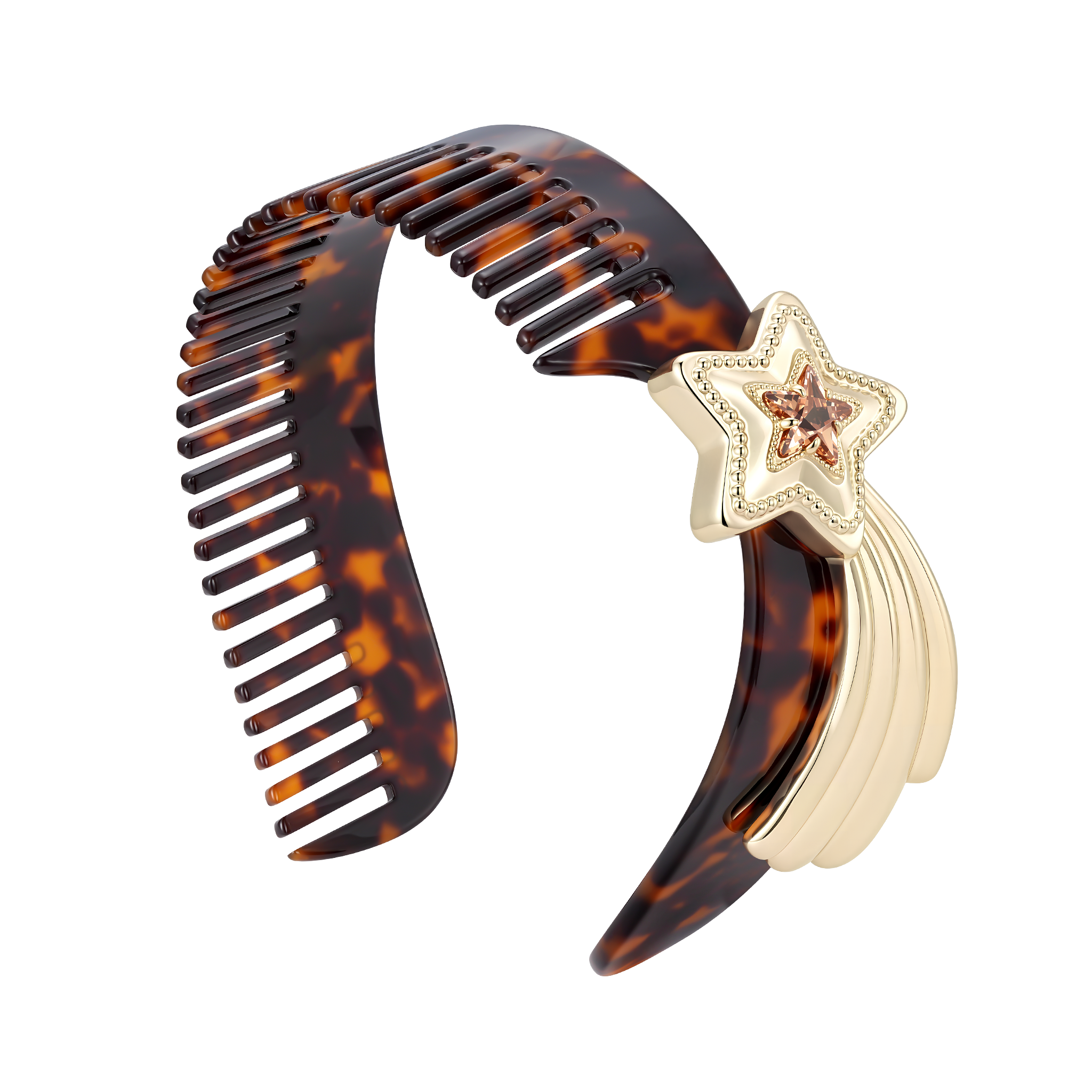 YVMIN X Ashley Williams Meteor Comb Headband, sculptural silver hair accessory