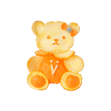 Orchard / Orange Bear Hair Clip