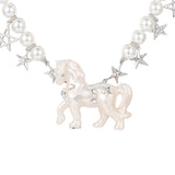 Paradise / Pony Star Chain Pearl Necklace