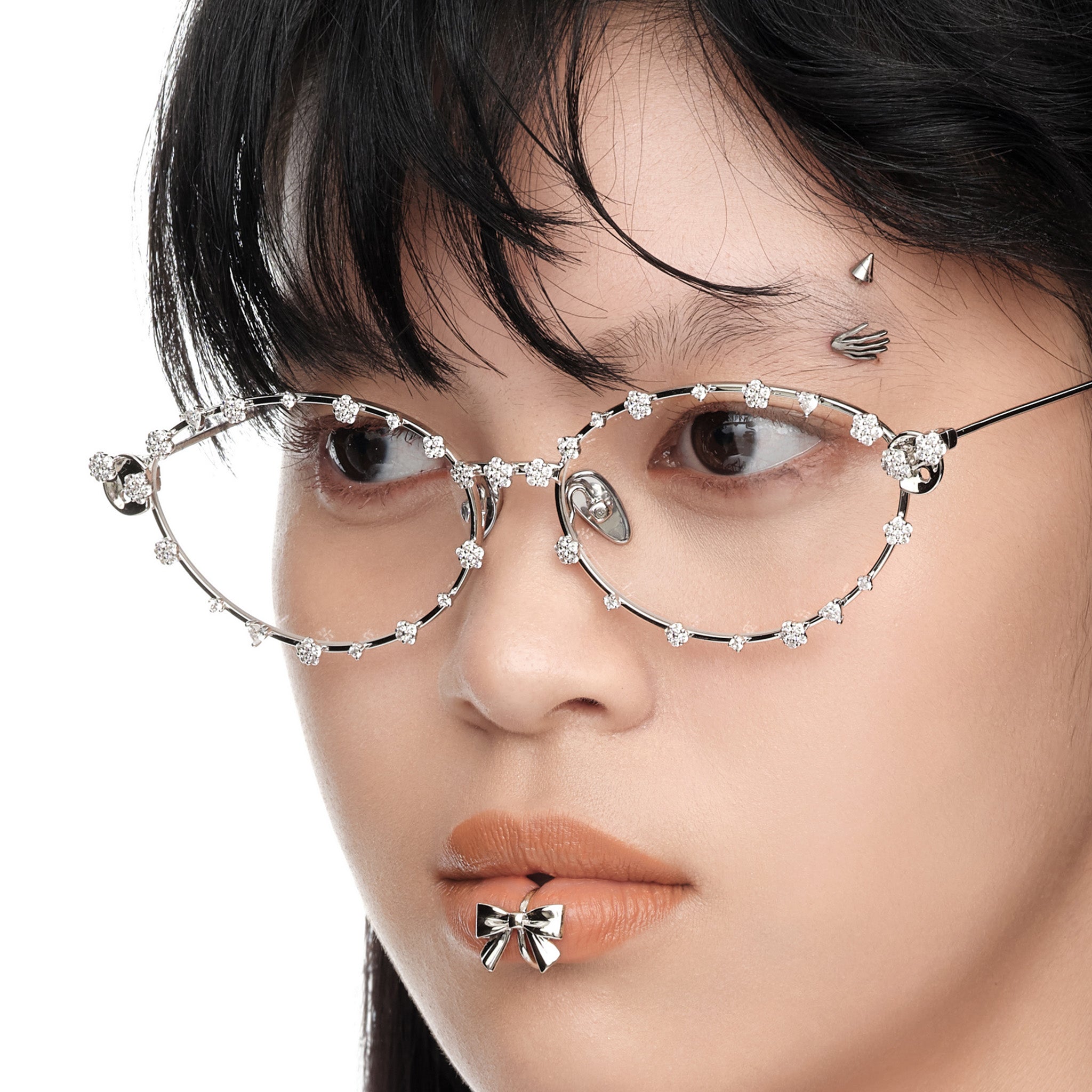 Glassis Icon Ribbin Paradise / Flower Gemstone Decoration Ribbon Glasses – YVMIN