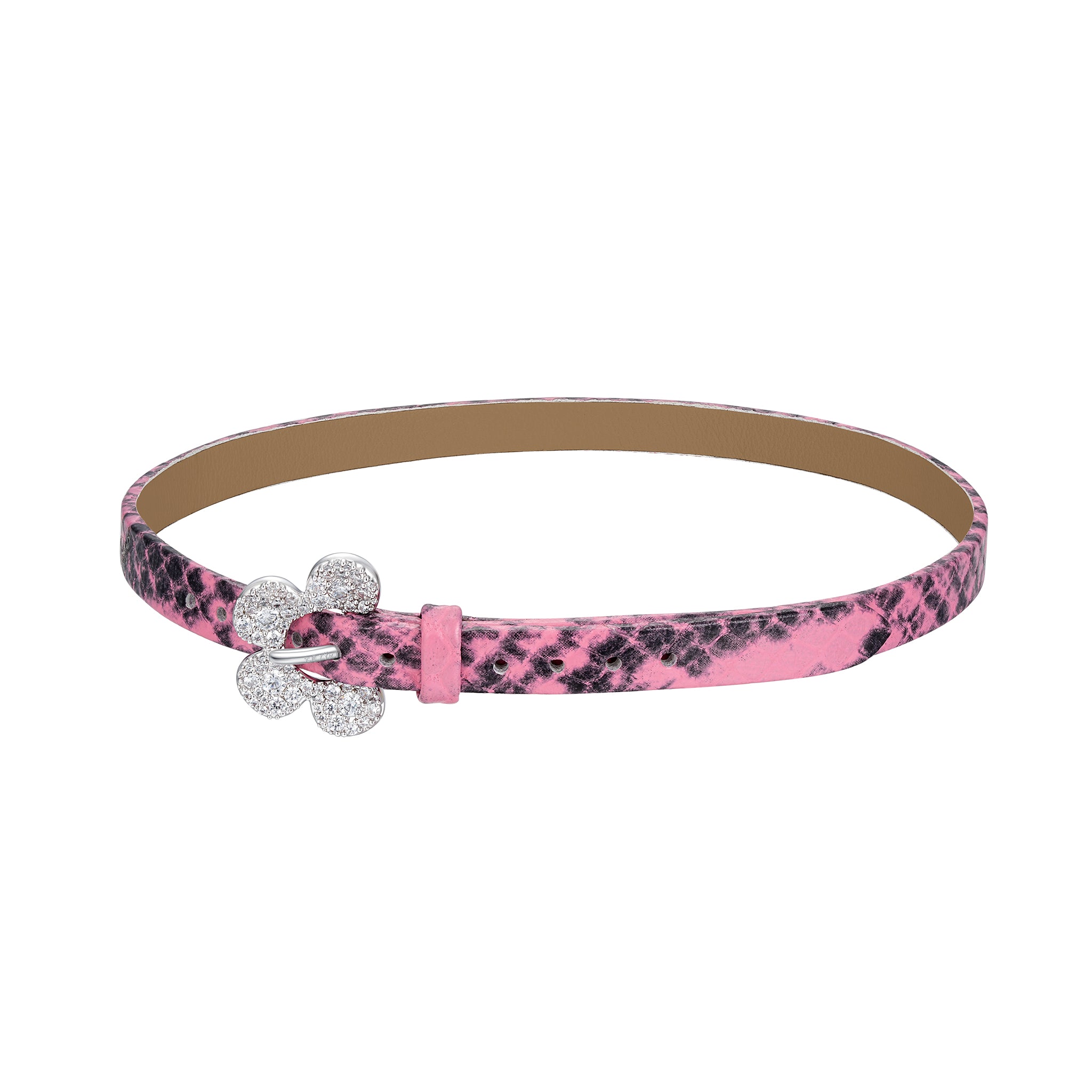 Paradise / Pave Flower Buckle Belt Choker