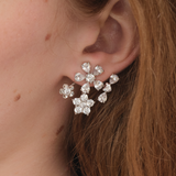 Paradise / Gem Flower Bow Stud Earrings