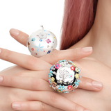 Paradise / Floral Pavé Apple Ring