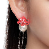 YVMIN X SHUSHUTONG / Rubber Band Flower Pearl Earring