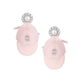 Orchard / Fabric Hat Pearl Drop Earrings
