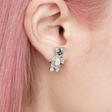 Paradise / Coin Bear Gem Stud Earrings