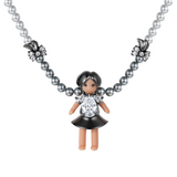Paradise / Medium Pearl Braided Girl Necklace