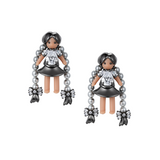 Paradise / Medium Girl Pearl Tassel Stud Earrings