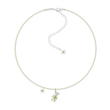 Paradise / Bear Flower Zircon Necklace
