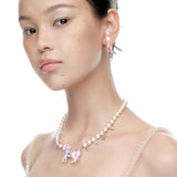 Paradise / Pony Star Chain Pearl Necklace
