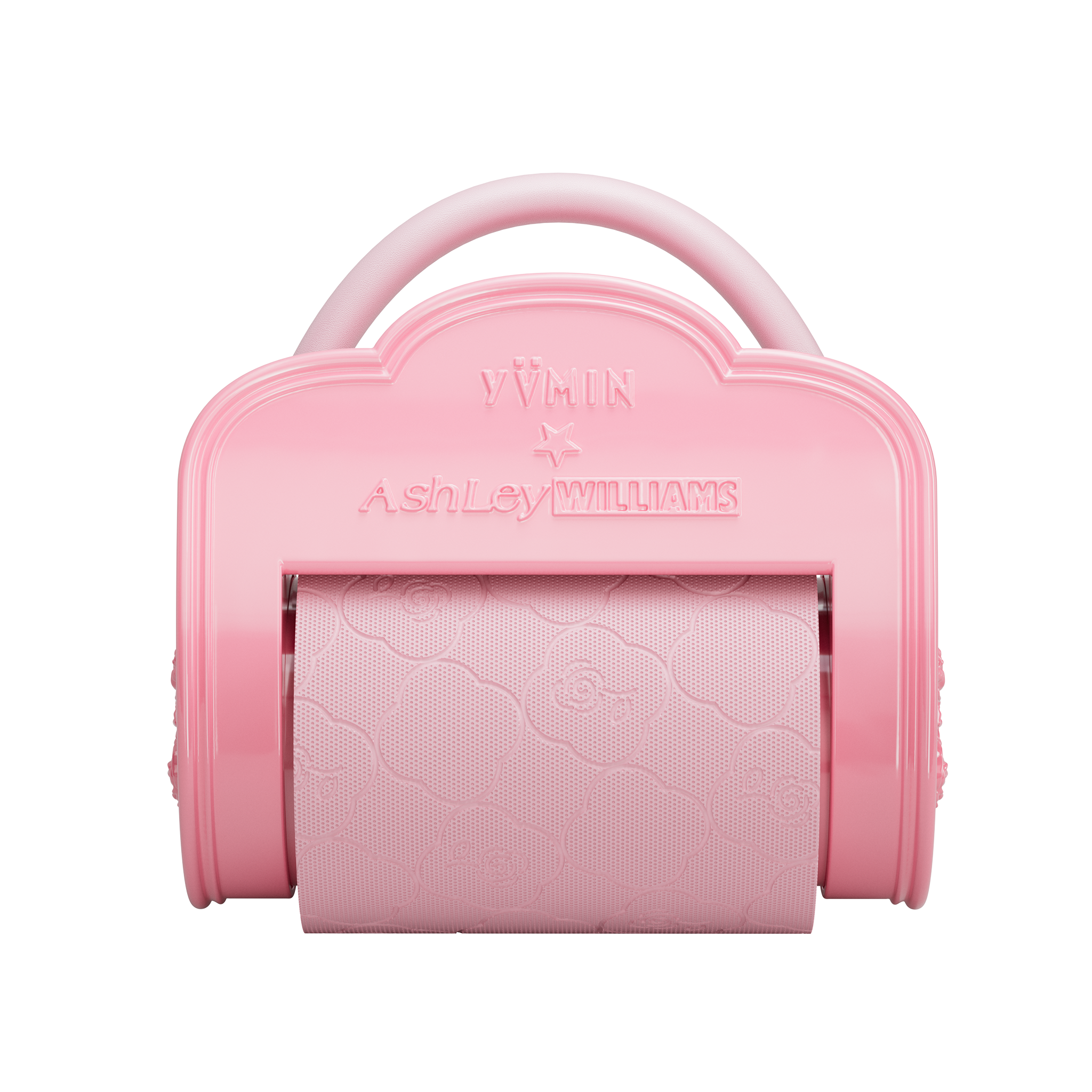YVMIN X Ashley Williams Scroll Paper Handbag with rolled scroll-inspired design