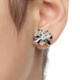 Paradise / Heart Bow Stud Earrings
