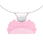 YVMIN X Ashley Williams Crying Bear comb necklace with sculptural bear pendant detail