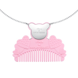 YVMIN X Ashley Williams Crying Bear comb necklace with sculptural bear pendant detail