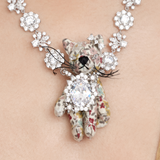 Paradise / Floral Cat Gem Flower Necklace