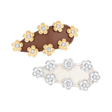 Paradise / Leather Flower Hair Clip