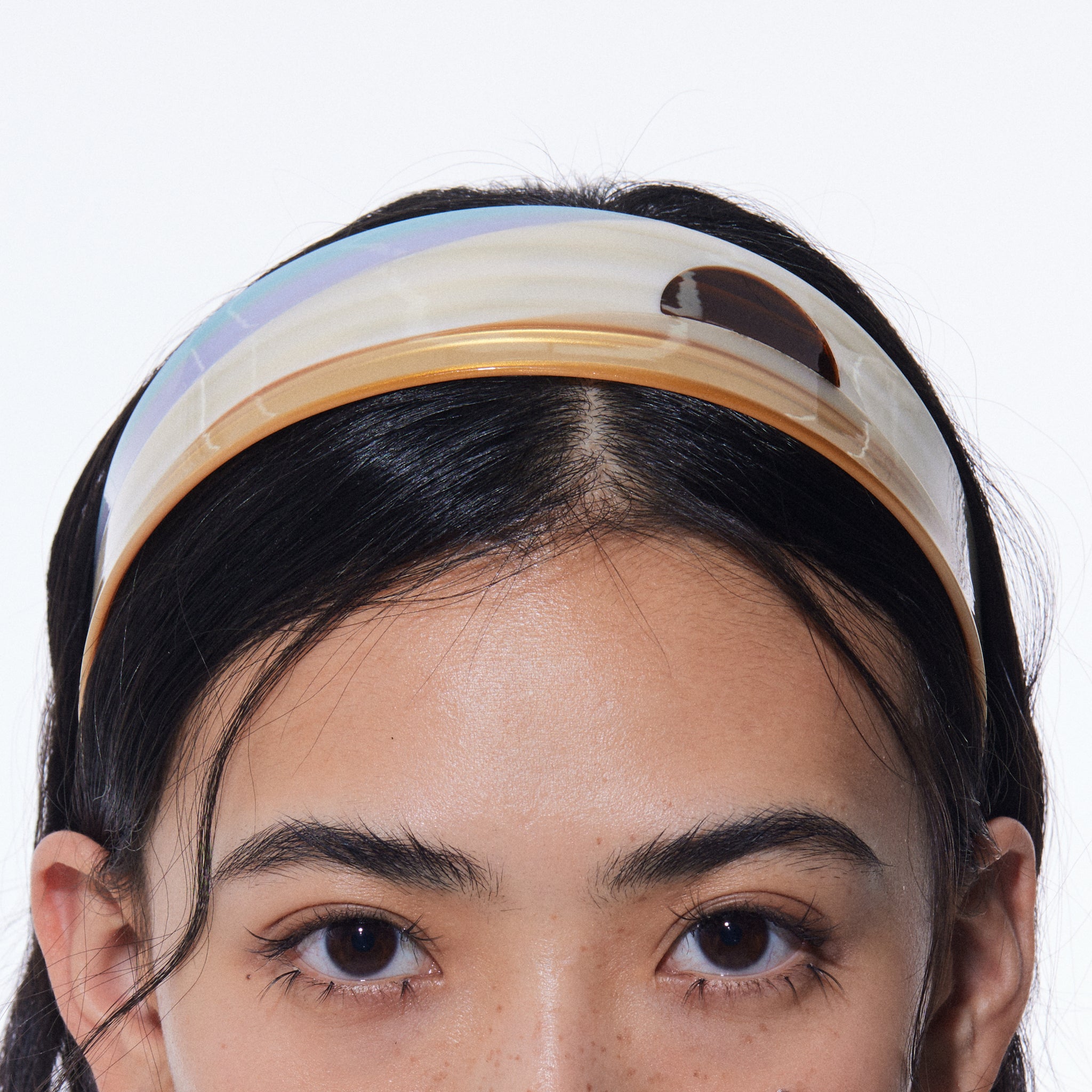 YVMIN landscape hair band with floral design, wide fabric headband for casual or stylish hair styling.
