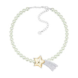 Paradise / Long Tail Shooting Star Hair Clip Pearl Necklace