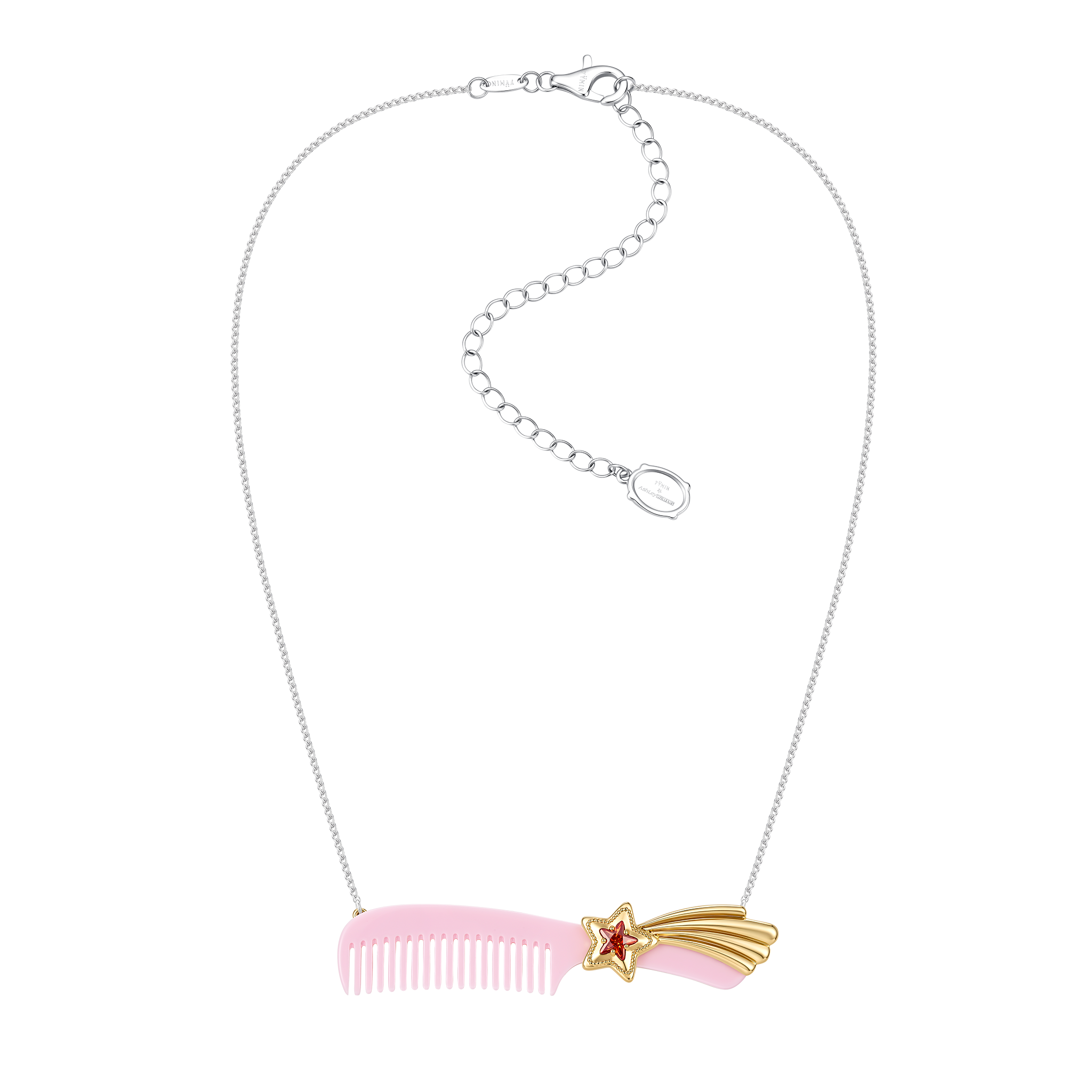 YVMIN X Ashley Williams Meteor Comb necklace with celestial-inspired pendant details