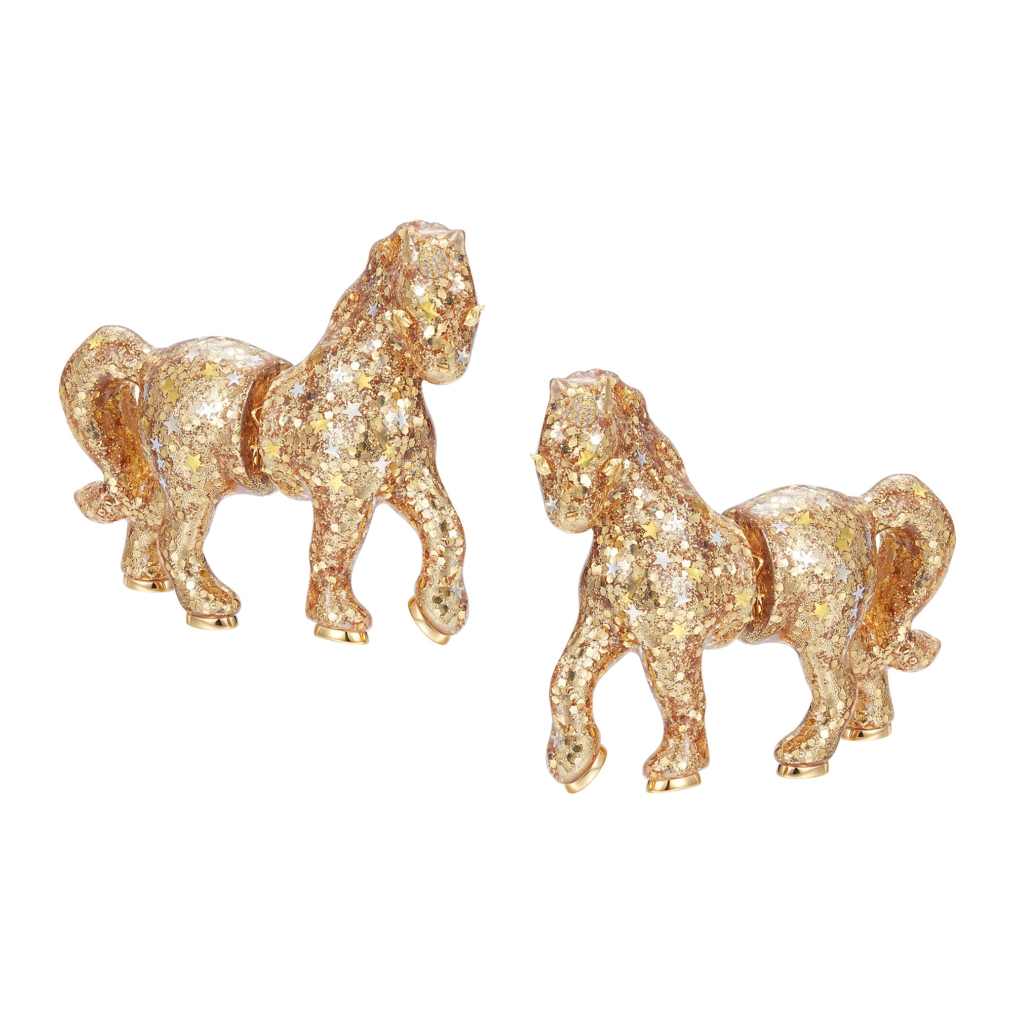 Paradise / Split Large Star Pony Earring