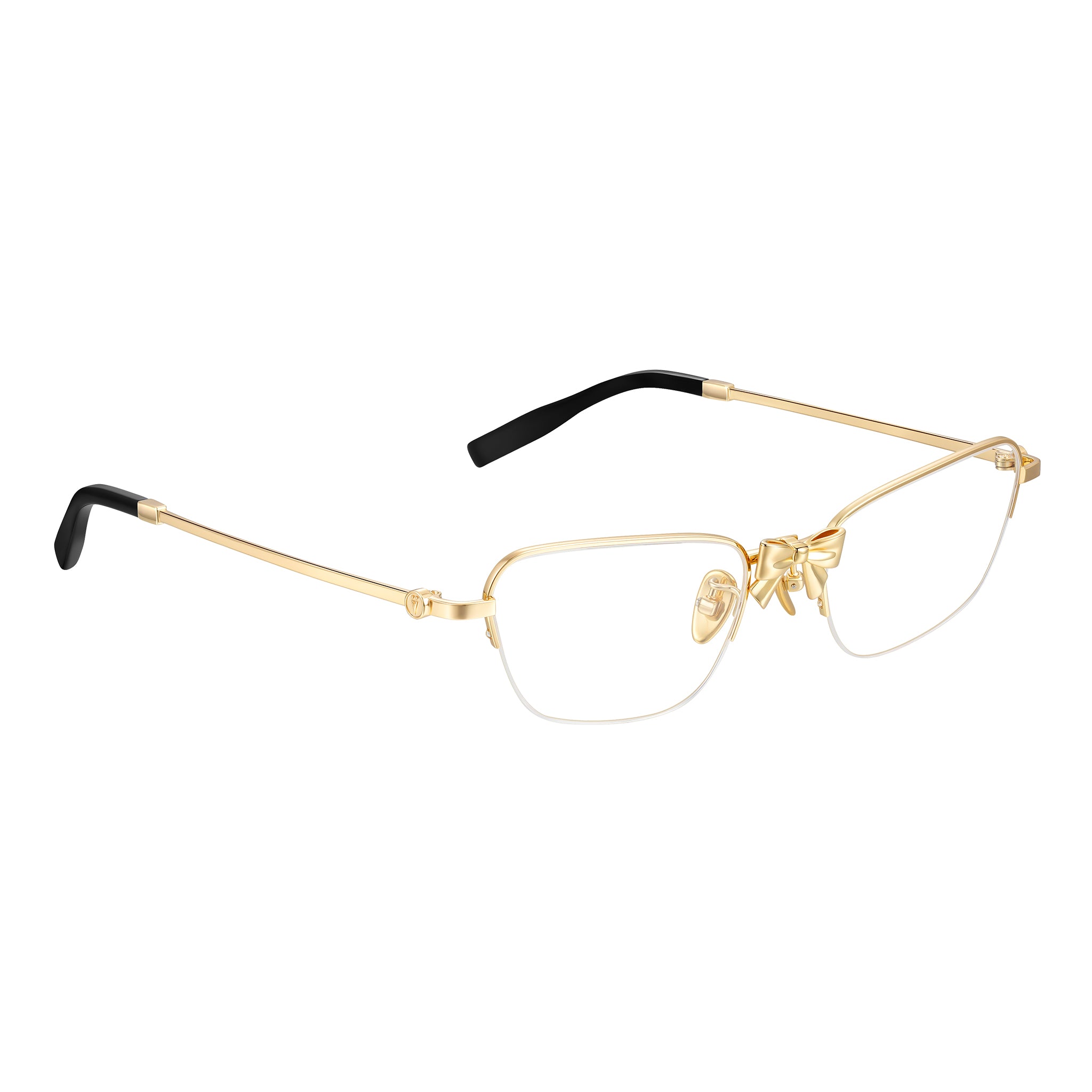 関送込 SHUSHU/TONGxYVMIN メタルリボンメガネ YVMIN X SHUSHUTONG / Gemstone Bow Glasses