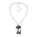 Paradise / Greeting Wooden Bear Chain Necklace