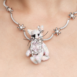 Paradise / Floral Cat Bow Ribbon Necklace