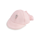 Orchard / Pearl-Trim Fabric Hat Hair Tie