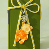 Orchard / Orange Bear Flower Key Ring Pendant