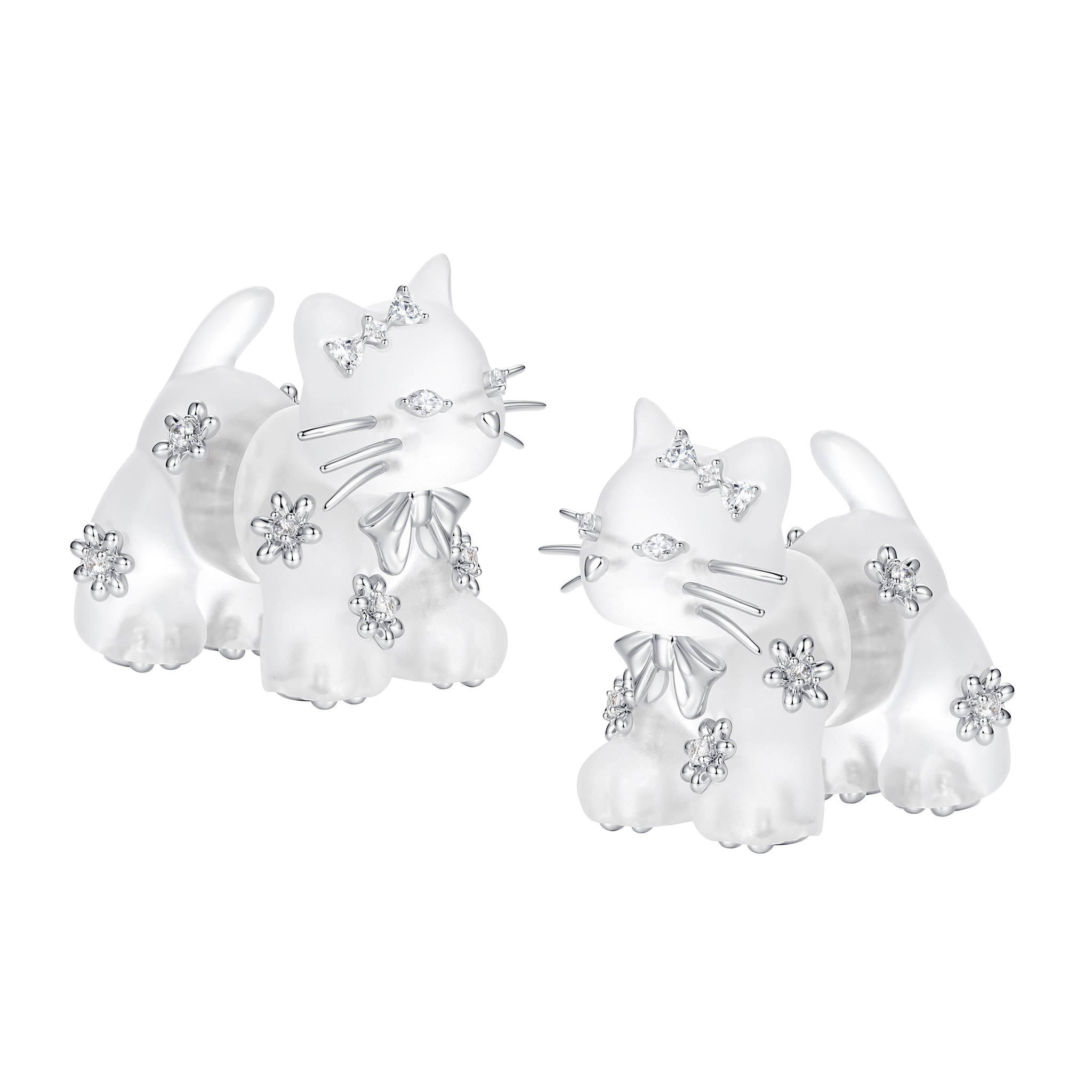 Paradise / Split Cat Stud Earrings