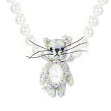 Paradise / Floral Cat Pearl Necklace