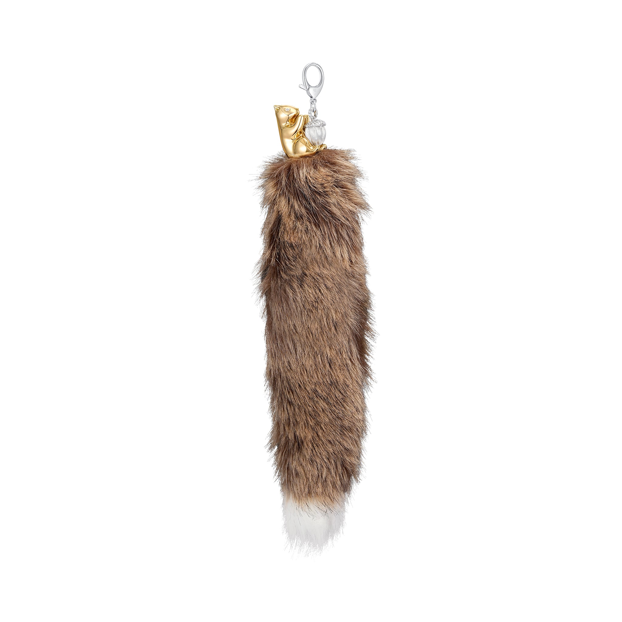 Paradise / Squirrel Plush Tail Pendant Bag Charm Chain